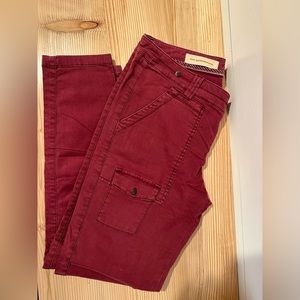 Anthropologie Pilcro Denim/twill cargo straight cut Size 6